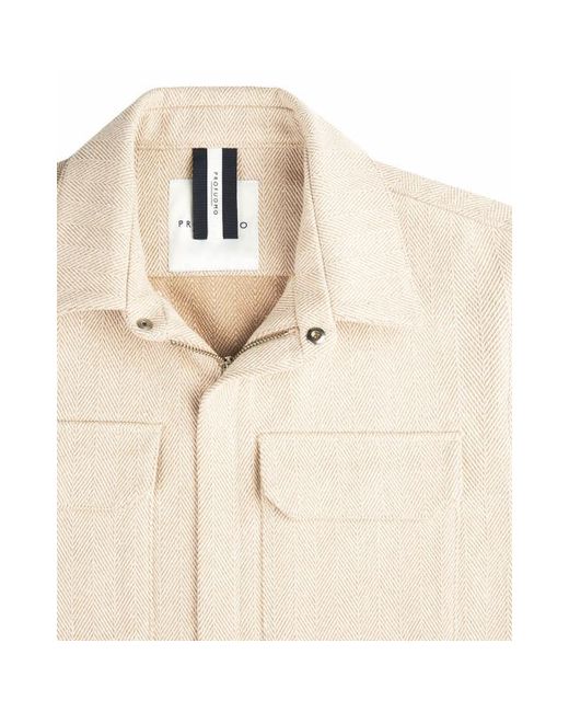 Profuomo Overshirt in het Natural voor heren