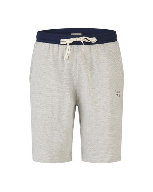 Phil & Co. Berlin Korte Pyjama Set Shortama Donkerblauw/Grijs Gestreept in het Blue voor heren