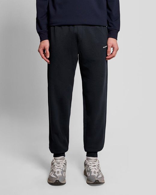 Lyle & Scott Blue Cotton Blend Script Jogger for men