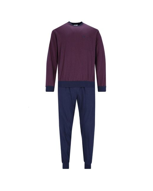 Hajo Pyjama in het Blue voor heren
