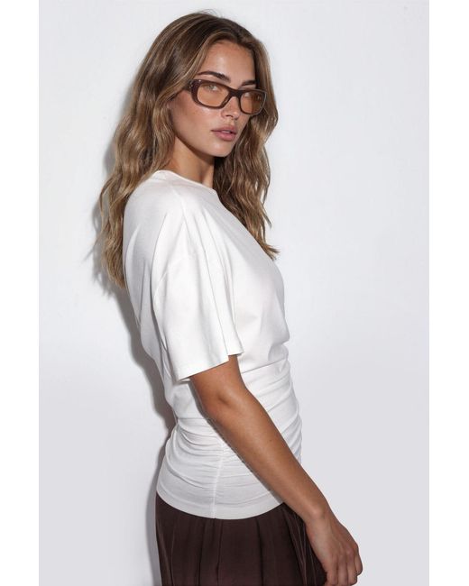 Busem Boothals Jersey Blouse in het White