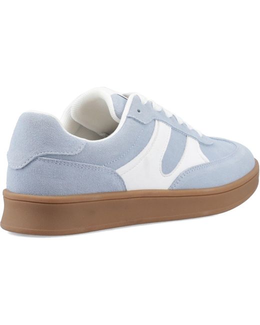 Hush Puppies Blue Maura Suede Trainers