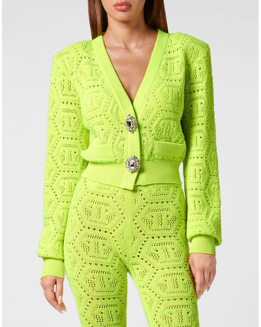 Philipp Plein Vest Monogram in het Green