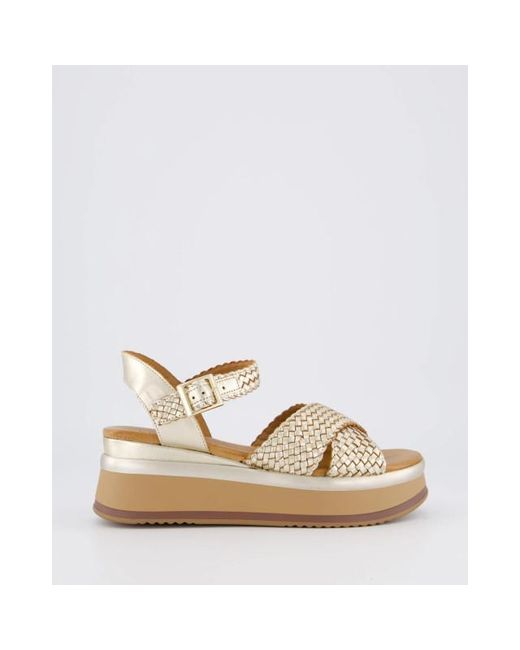 Gibaldi Braided Strap Sandaal in het Natural