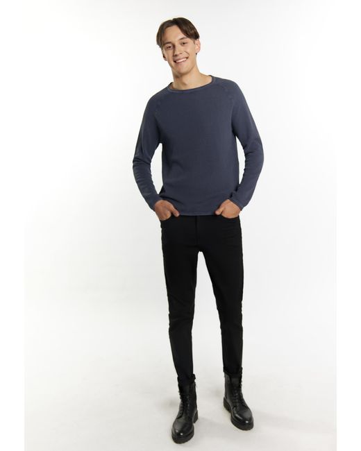 Mo Strick Pullover Herren in Blue für Herren