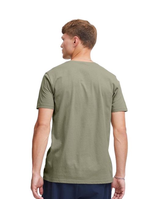 Solid Stevig. T-Shirt in het Green voor heren