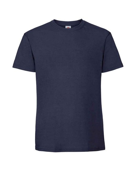 Fruit Of The Loom Blue Ringspun Premium T-Shirt for men