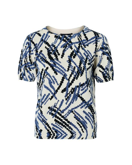 Mart Visser Mylah Print Top Offwhite Blauw in het Blue