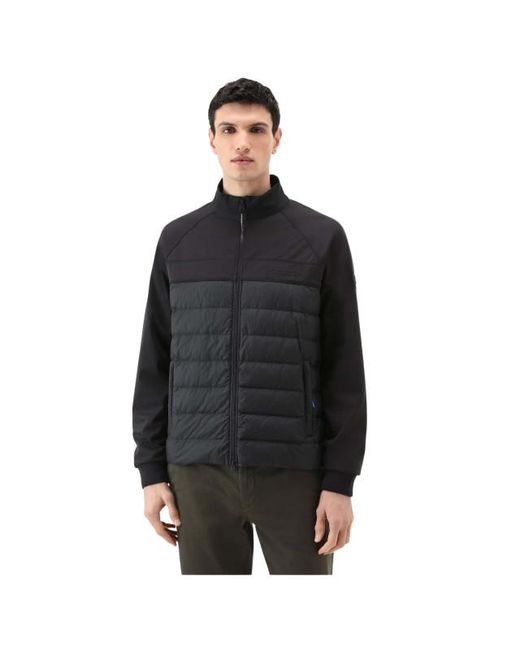 Woolrich Soft Shell Hybrid in het Black voor heren