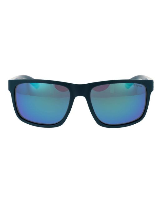 Polaroid Blue Bicolor Plastic Sunglasses for men