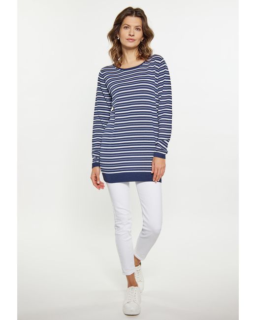 Usha Jumper Marine Wit in het Blue