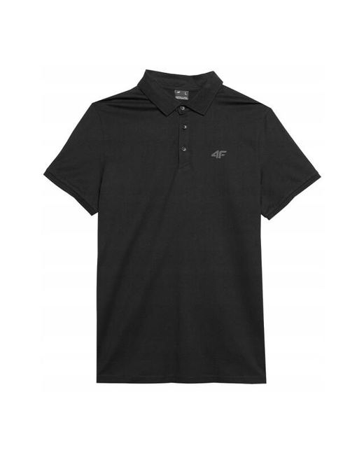 4F Logo Poloshirt in het Black voor heren