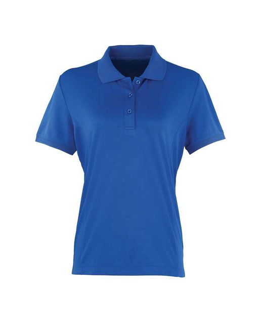 PREMIER Blue Ladies Coolchecker Pique Polo Shirt (Royal)