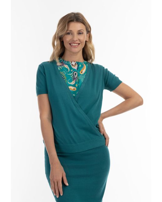 Usha Green Strickpullover Damen Benzin