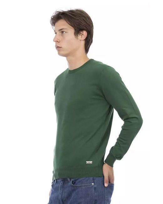 Baldinini Green Crew Neck Knit Sweater Ba22905 for men