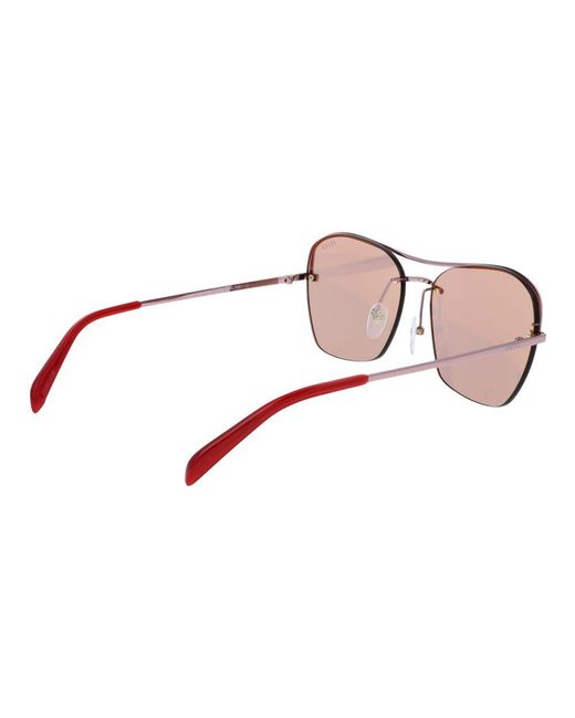 Emilio Pucci Pink Rose Gold Metal Sunglasses