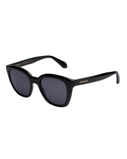 Ferragamo Black Sf2000S Round Sunglasses For