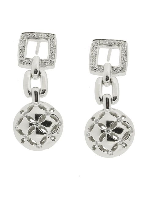 Orphelia Metallic 925 Sterling Drop Earrings
