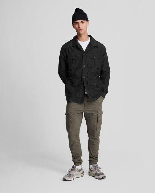 Lyle & Scott Gitzwart Veldjack in het Black voor heren