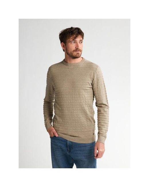 Petrol Industries Knitwear Round Neck Basic in het Natural voor heren
