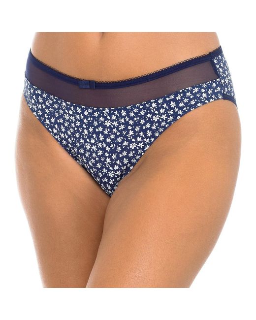 Dim Blue Elastic Fabric Panties D4D58