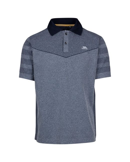 Trespass Blue Nab Tp75 Active Polo Shirt Marl) for men