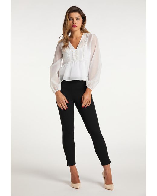 faina Blouse Wolwit in het White