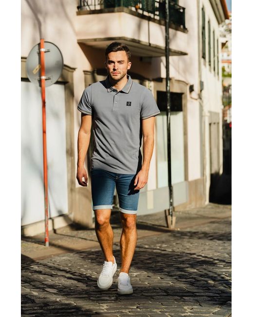 SOLUTION Polo Ss Flow Polo in het Blue voor heren