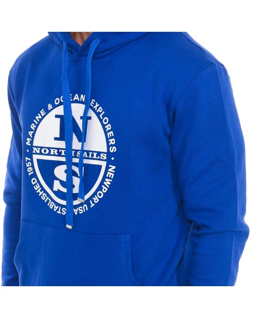 North Sails Hoodie 9022980 in het Blue voor heren