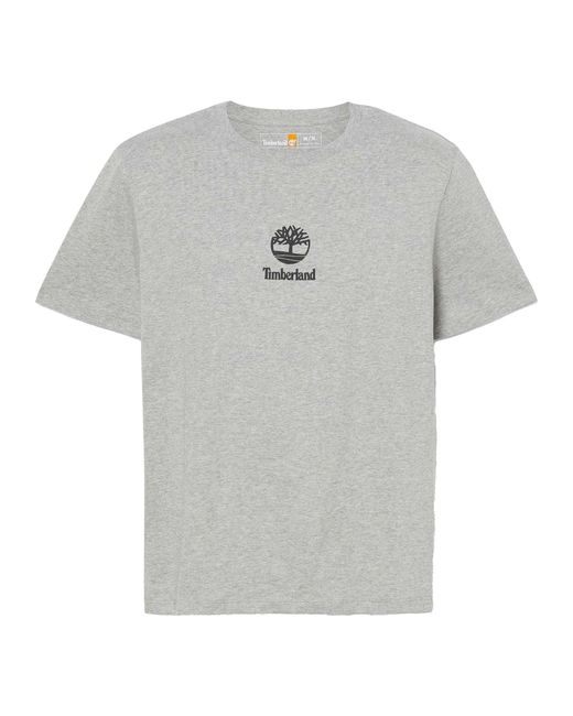 Timberland Logo Stack T-Shirt in het Gray voor heren
