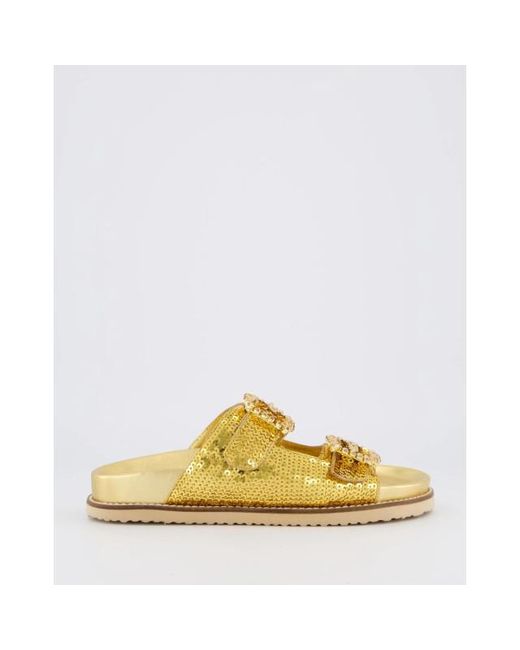 Gibaldi Buckle Slipper in het Yellow