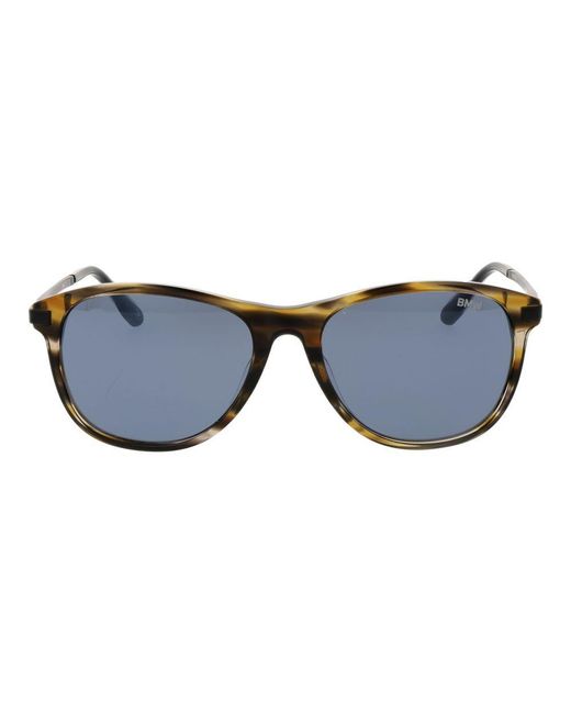 BMW Blue Brown Acetate Sunglasses for men