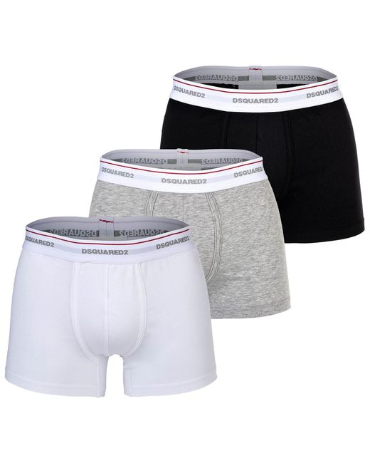 DSquared² 3-Pack Trunk Boxershorts in het Multicolor voor heren