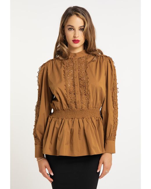 faina Blouse Tuxe in het Brown