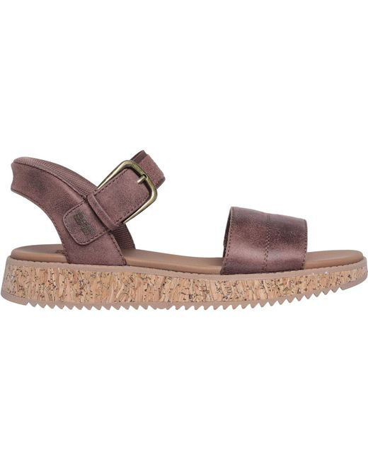 Skechers Bobs Sun Vibe Be Corky Polyester Chocolade Sandalen in het Brown