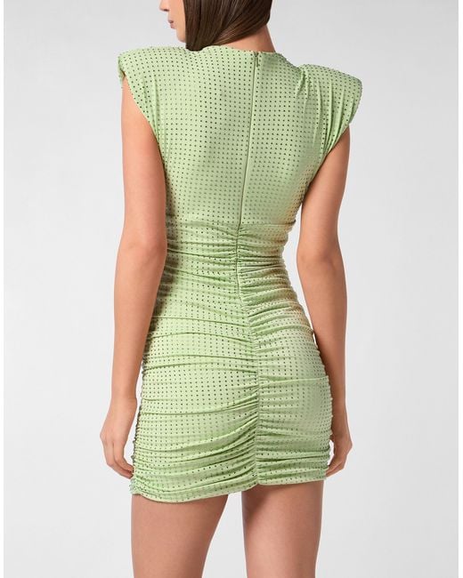 Philipp Plein Korte Jurk Signature in het Green