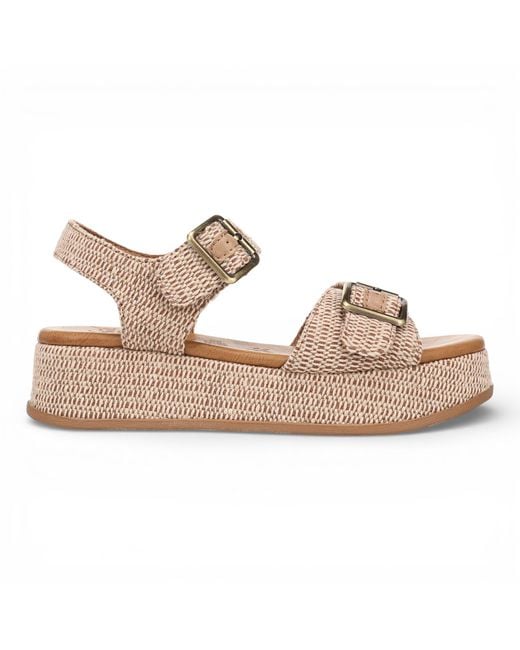 Blowfish Natural Faux Leather Platform Sandals