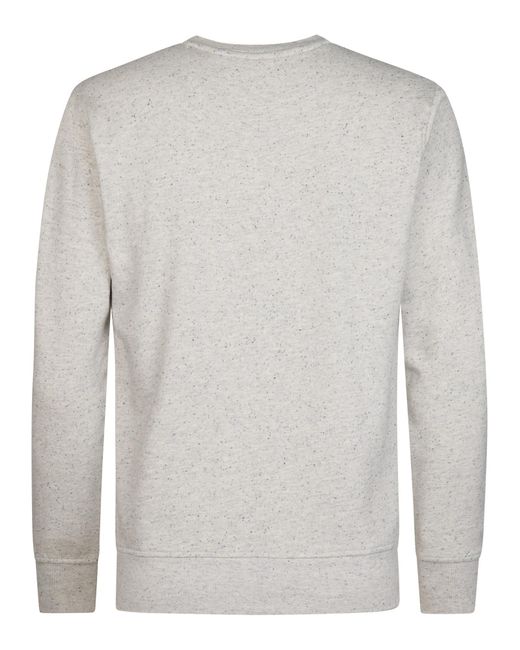 Petrol Industries Gemêleerde Sweater Met Ronde Hals Rosewood in het White voor heren