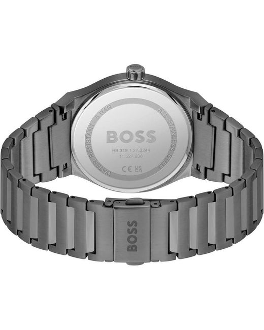 Boss Grijze Rvs Dress Watch in het Metallic voor heren