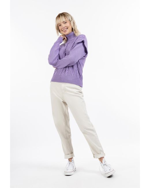 myMo Purple Strickpullover Damen Helllila