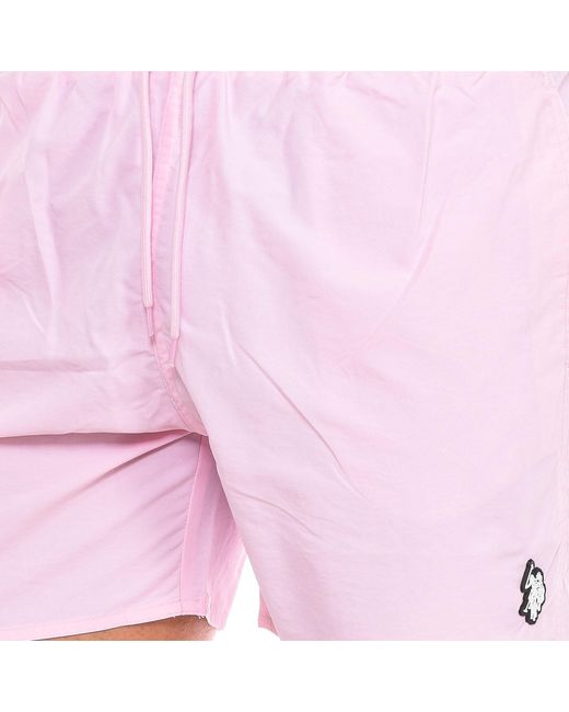 U.S. POLO ASSN. Boxerbadpak 68128 in het Pink voor heren