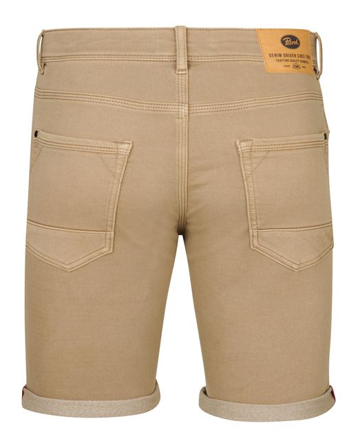 Petrol Industries Jackson Gekleurde Denim Short Coconut in het Natural voor heren