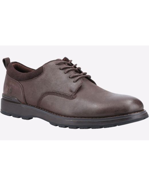 Hush Puppies Brown Dylan Leather Memory Foam for men