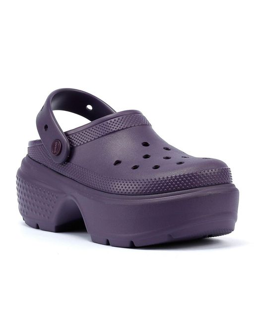 CROCSTM Stomp Damesklompen Donker Iris in het Purple
