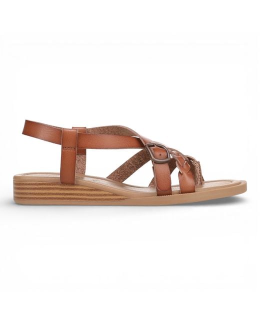 Blowfish Brown Scotch Micro Wedge Strappy Sandals