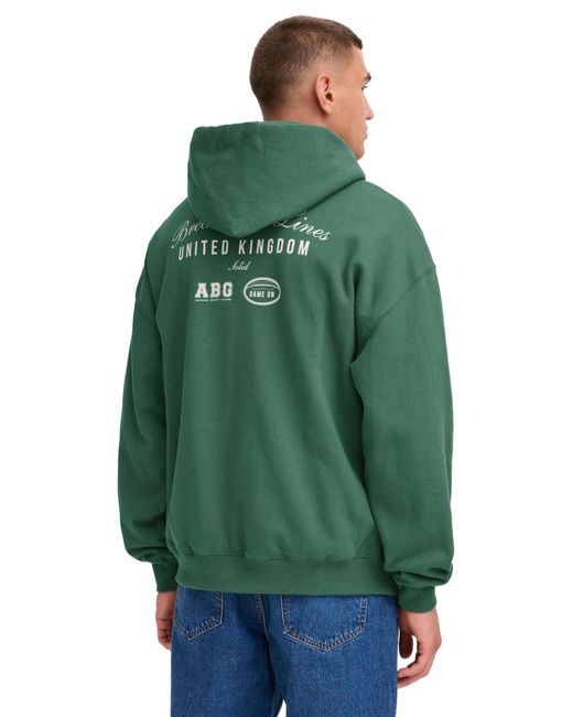 Solid Hoodie in Green für Herren