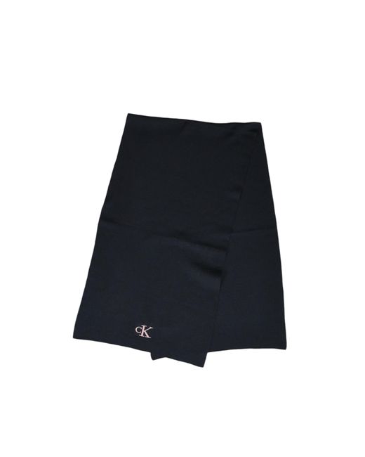 Calvin Klein Black Strickbaumwollschal