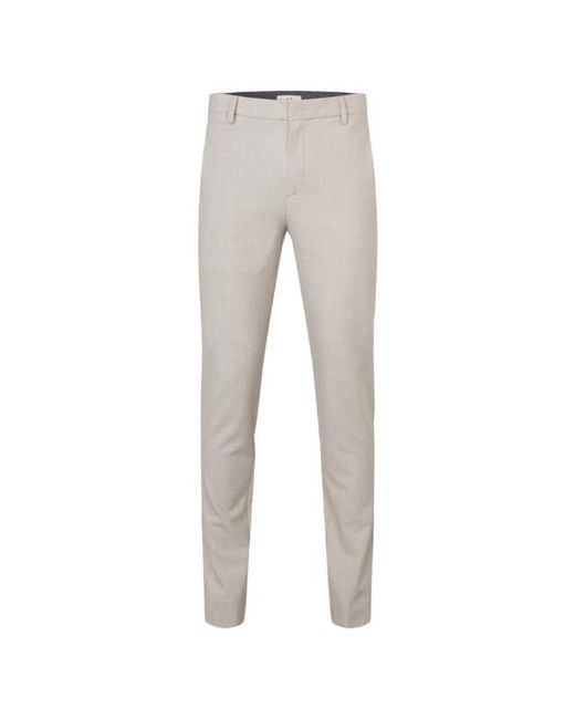 Plain Pantalon 40973 in het Gray voor heren