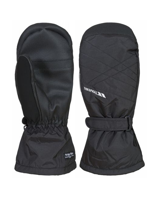 Trespass Black Ikeda Ii Ski Mitt Gloves Cotton for men