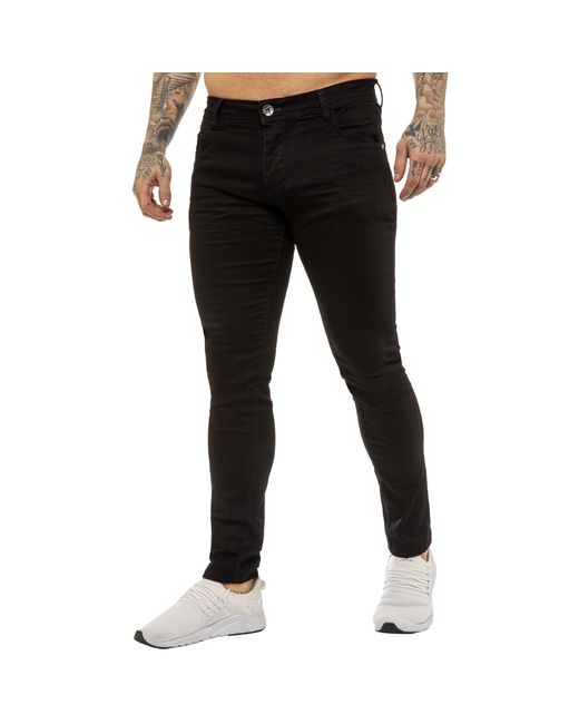 Eto Designer Hyperstretch Jeans in het Black voor heren